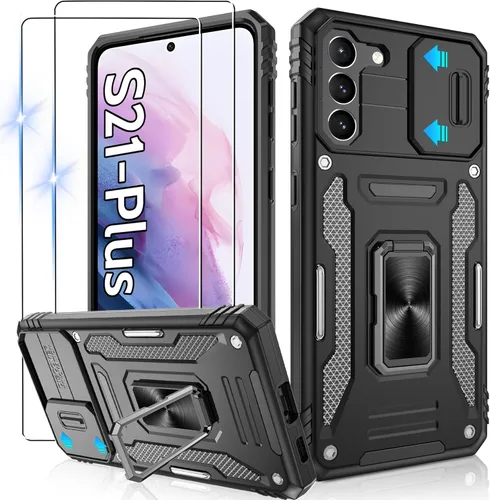 Miniatura 226 de Gritup para Samsung Galaxy S22 Funda con protectores de pantalla HD de 2 paquetes y cubierta deslizante para la cámara, protección contra caídas