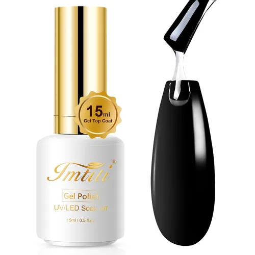 Esmalte de uñas de gel transparente que no se limpia – Esmalte de uñas de gel transparente de alto brillo, larga duración y resistente al astillado