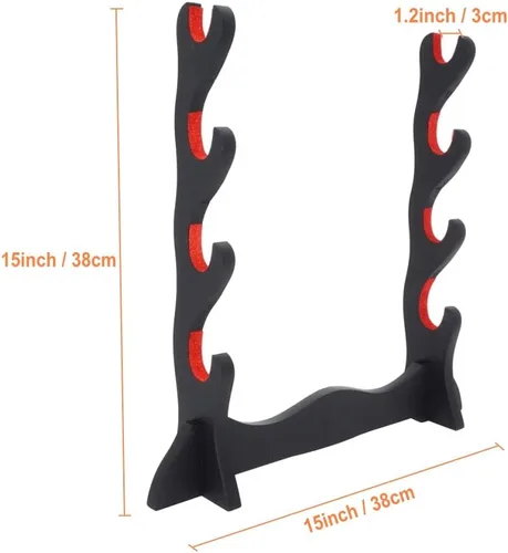 Miniatura 2 de Soporte acolchado de terciopelo para espada, soporte de fieltro para proteger el soporte de exhibición samurai espada Katana Wakizashi Tanto Holder