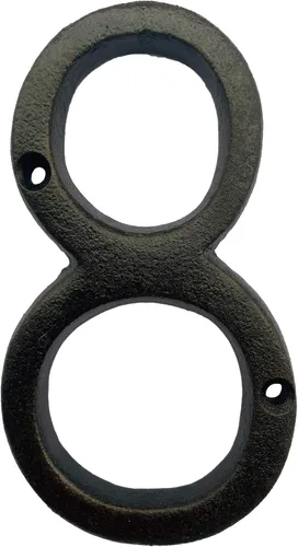 Miniatura 41 de BetLight Número de casa de hierro fundido de 5.5 pulgadas de alto, números de dirección de casa sólidos, elegante acabado marrón negro, fácil