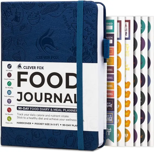 Miniatura 22 de Clever Fox Diario de Alimentos de Bolsillo - Diario Diario de Alimentos, Planificador de Comidas para Rastrear Calorías y Nutrientes, Cuaderno