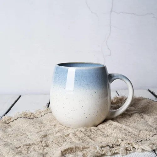 Miniatura 6 de Bosmarlin Taza de café grande de cerámica, 21 onzas, taza de té grande redonda, apta para lavavajillas y microondas, taza en forma de huevo, esmalte