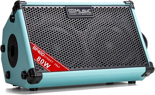 Miniatura 10 de Coolmusic BP40D amplificador acústico para guitarra eléctrica portátil con Bluetooth, altavoz de 80W con batería y efectos de reverberación, coro