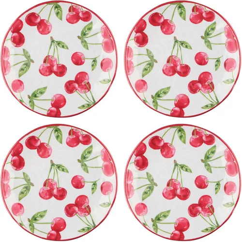 Miniatura 6 de UP Platos redondos de postre de melamina de bambú, platos pequeños para servir, para aperitivos, aperitivos y guarniciones, blanco, 6 pulgadas