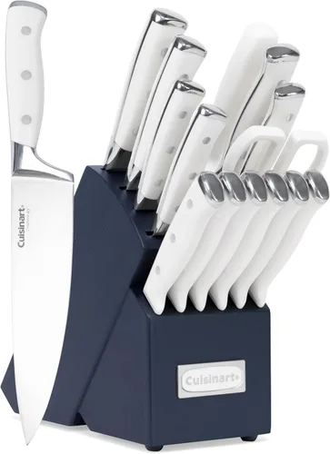 Miniatura 8 de Cuisinart - Juego de 15 cuchillos con bloque, acero inoxidable de alto carbono, remache triple forjado, natural C77CTR-15P