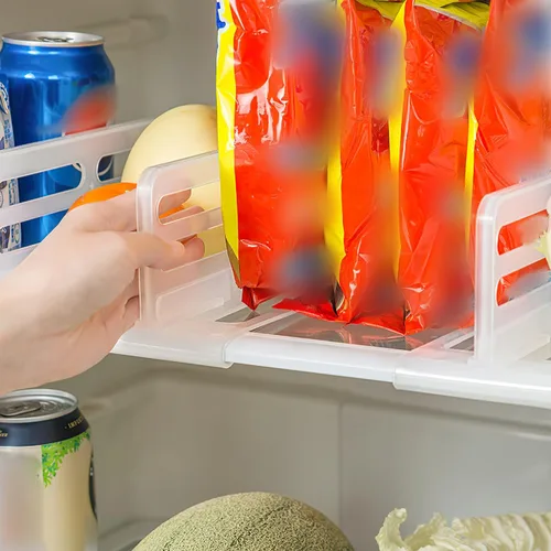 Miniatura 9 de ARTIBETTER 3 separadores ajustables para puerta lateral de refrigerador, organizadores de plástico para almacenamiento de alimentos y bebidas