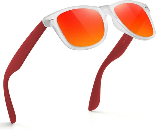 Miniatura 63 de FEIDUSUN Lentes de sol polarizados para hombre y mujer, lentes de sol retro negros para conducir, pescar, protección UV