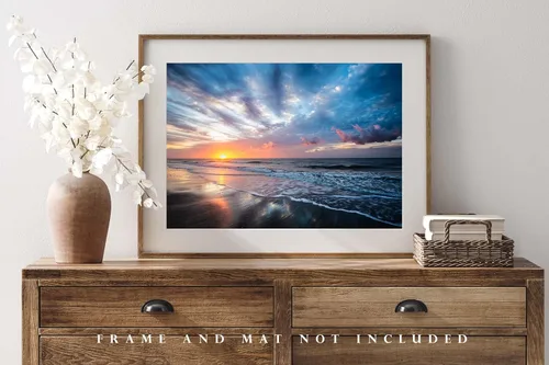 Miniatura 4 de Impresión fotográfica costera (no enmarcada) Imagen del amanecer escénico sobre la playa en Hilton Head Island Carolina del Sur, arte de pared
