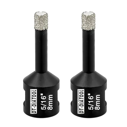 Miniatura 33 de DT-DIATOOL Broca de núcleo de diamante de 1/4 pulgada con hilo 5/8"-11 de vacío soldado para baldosas de porcelana, cerámica, gres, mármol, granito