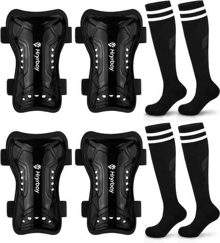 Miniatura 7 de Hryrbay Kids Soccer Shin Guards and Socks Toddler Soccer Shin Pads Protective Defender Gear for Boys Girls Ages 3-15 Great for Training, Matches
