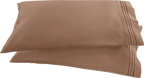 Miniatura 10 de Elegant Comfort ® Diseño de Cadena de 1500 Hilos, Calidad Egipcia de Lujo, Sedoso, Suave, Resistente a Arrugas y Decoloración, 2 Fundas de Almohada