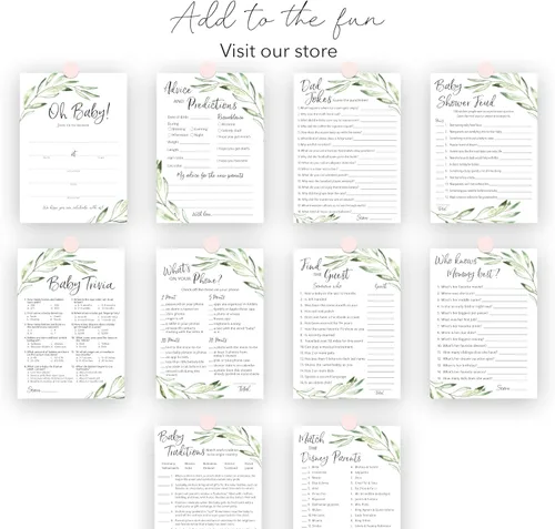 Miniatura 7 de GREENERY Baby Shower Games Who Knows Mommy Best – Paquete de 25 – Género NEUTRAL Baby Shower Juego Nuevo Parejas Coed Reveal Divertido Juego