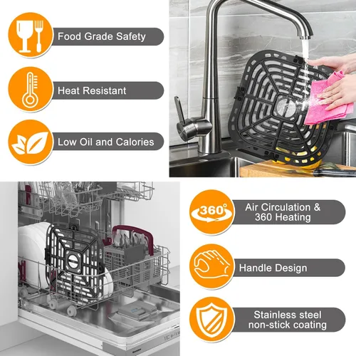 Miniatura 4 de GWY Piezas de repuesto para freidora de aire para Instant Pot Vortex Plus 6 en 1, horno freidora de aire de 4 cuartos de galón, placa de parrilla