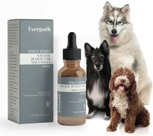Soporte sinusal para perros - 2 onzas líquidas/2.0 fl oz | Fabricado en Estados Unidos | Apoya la salud y el alivio de los senos nasales | Alivio