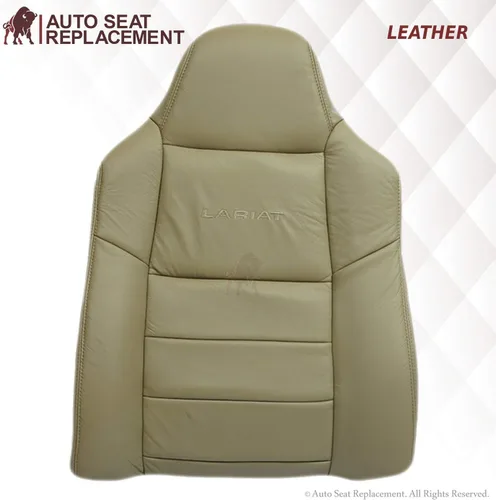 Miniatura 5 de Compatible con 2003 2004 2005 2006 2007 Ford F250 F350 Lariat Crew Cab Funda de asiento de cuero para conductor con respaldo reclinable, reemplazo