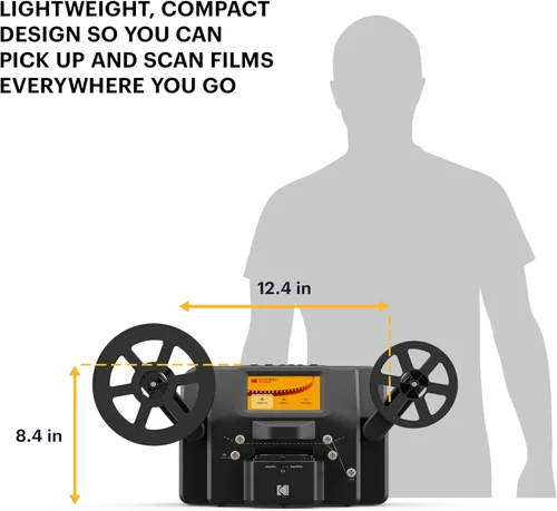 Miniatura 4 de KODAK REELS - Convertidor digitalizador de películas de 8mm y Super 8 con pantalla grande de 5", escáner convierte película fotograma por fotograma