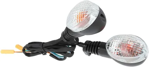 Miniatura 9 de Estink 2 luces intermitentes para motocicleta, intermitentes secuenciales LED ámbar que fluyen, ajuste universal para KLX250 EX250 2008-2012, Negro