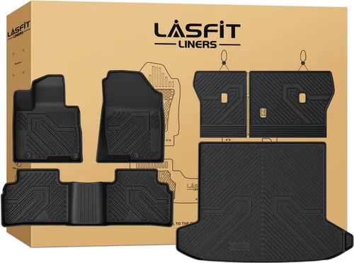 Miniatura 8 de LASFIT Alfombrillas de suelo y tapete de carga para Kia K4 2026 2025 para todo tipo de clima, TPE ajuste personalizado, juego completo