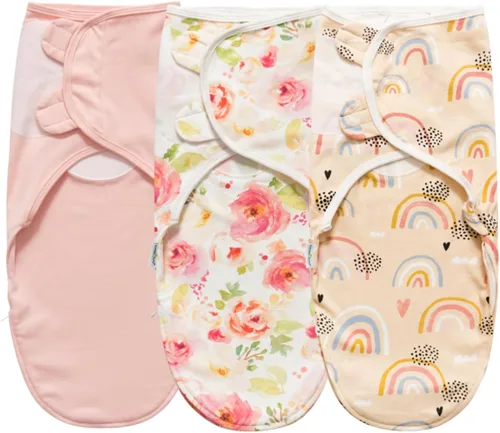 Miniatura 11 de Little Tots Manta de envolver para bebé, niña y niño, fácil de cambiar, saco de dormir ajustable para bebés recién nacidos de 0 a 3 meses