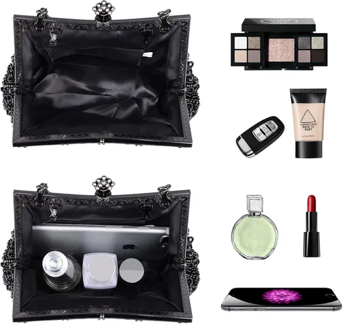 Miniatura 3 de Baglamor Bolso de estilo vintage de moda con cuentas de lentejuelas bolso de noche de boda bolso de fiesta de diamantes de imitación bolso