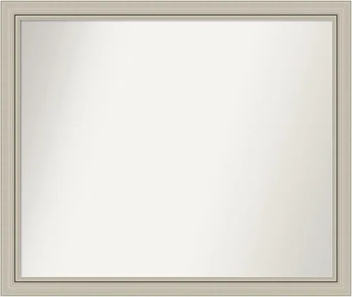 Miniatura 62 de Amanti Art Espejo de baño plateado para sobre fregadero, 23 x 23 pulgadas, espejo cuadrado plateado en ángulo, marco de madera moderno medio, se