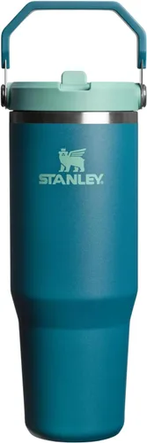 Miniatura 8 de Stanley IceFlow - Vaso con pajilla abatible con asa, de 20 onzas, tapa giratoria y popote abatible, botella de agua resistente a fugas, acero