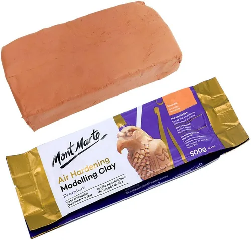 Miniatura 3 de Mont Marte Premium - Arcilla autosecante, terracota, 500 g (1.1 lb), sin necesidad de hornear