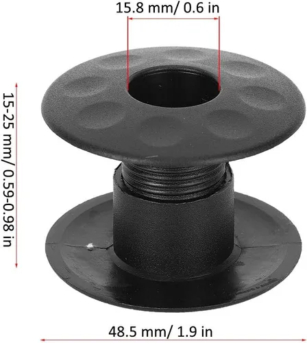 Miniatura 6 de Pissente Varillas de cojinete de futbolín, 10 pares de bujes de futbolín de mesa de plástico negro, varillas de rodamiento de futbolín