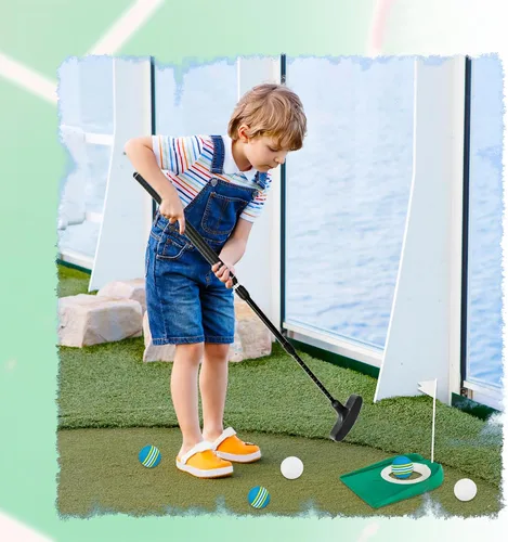 Miniatura 7 de Juego de 2 palos de golf ajustables para niños, adolescentes, diestros o zurdos, de dos vías, para hombres y mujeres, 4 pelotas de entrenamiento