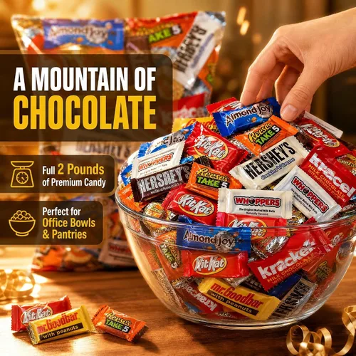 Miniatura 6 de Variedad de golosinas de chocolate a granel - Paquete de variedad de golosinas de chocolate de 2 lb - Golosinas de chocolate a granel de chocolate
