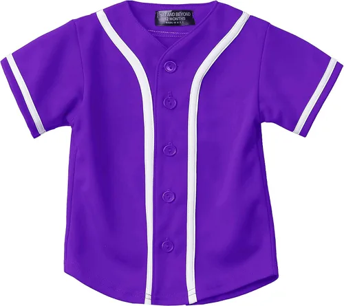 Miniatura 28 de Hat and Beyond camiseta de béisbol para hombre con botones hipster hip hop