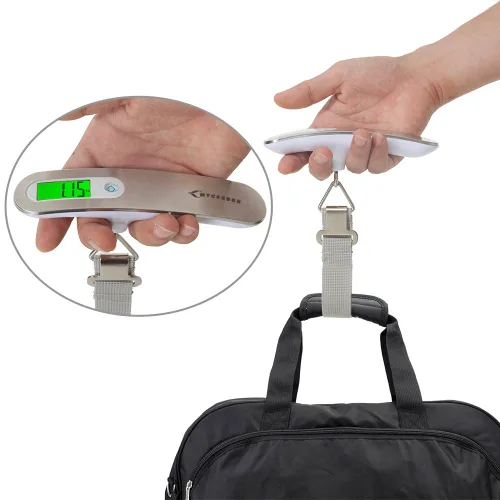 Miniatura 3 de MYCARBON Báscula digital para equipaje, báscula colgante de alta precisión de 110 lb50 kg con pantalla retroiluminada, perfecta para viajes y hogar