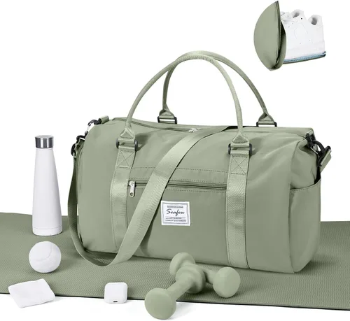 Bolsa de gimnasio para hombres con compartimento para zapatos y bolsillo húmedo, mochila deportiva para natación, yoga, bolsa de viaje impermeable,