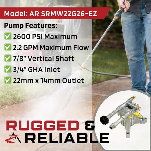 Miniatura 6 de The ROP Shop Nuevo OEM AR 2600 psi Bomba de agua de la lavadora de presión de energía Troy-Bilt 020568 020568-00