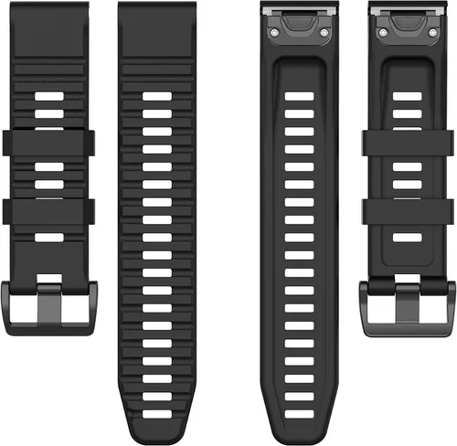Miniatura 6 de Correa de reloj compatible con Garmin Approach S62/S60, Fenix 5/Fenix 6, Forerunner 935/Forerunner 945, correa de goma suave, ajuste rápido