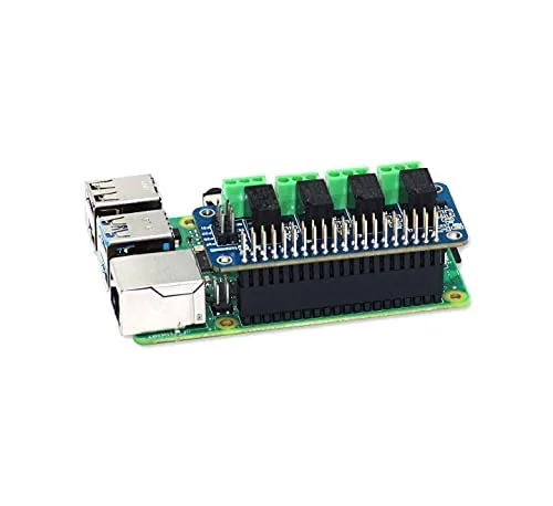 Miniatura 2 de Relé 4 Zero 3V 4 Channel Relay Shield para Raspberry Pi, Relé HAT Expansión Relay Board para Raspberry Pi 4B/3B+/3B/2B/B+/A+/Zero y Zero W Módulo