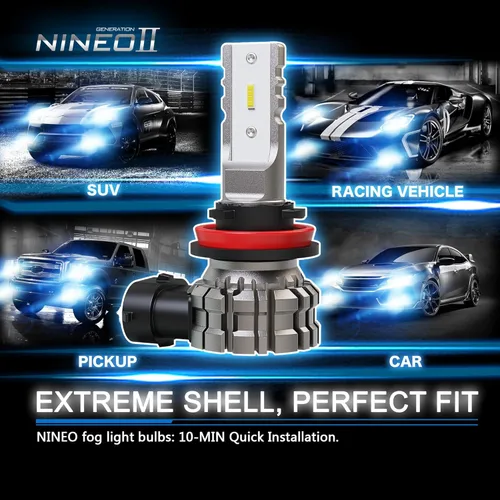Miniatura 5 de NINEO Bombilla LED antiniebla H11 H16 H8, 300% más brillante, 5530 chips 6500K xenón blanco impermeable, paquete de 2