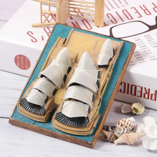 Miniatura 9 de NOLITOY Adornos arquitectónicos simulados - Decoración de resina Modelo único Home Desk Decoratione