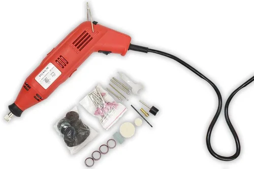 Miniatura 2 de ToolUSA Juego de herramientas rotativas y accesorios de 128 piezas Aprobado por UL Velocidad variable 8000-30000 RPM Para metal, plástico