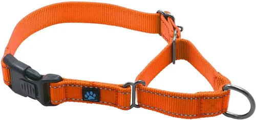 Miniatura 12 de Max and Neo Collar de nailon Martingale para perros - Donamos a un rescate de perros por cada collar vendido (Grande, Negro)