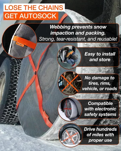 Miniatura 2 de AUTOSOCK para vehículos comerciales y camiones AL79, calcetines de nieve para neumáticos, paquete de 2