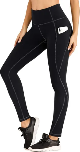 Miniatura 2 de Heathyoga Pantalones de yoga con bolsillos para mujer, leggings de cintura alta con bolsillos para mujer, leggings de entrenamiento para mujer