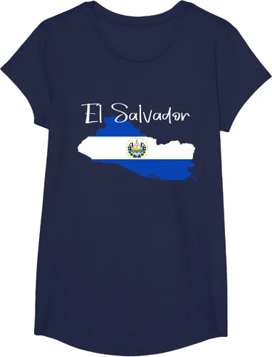 Miniatura 28 de Camiseta con la bandera de El Salvador, mapa de El Salvador, camiseta de Salvador para mujer