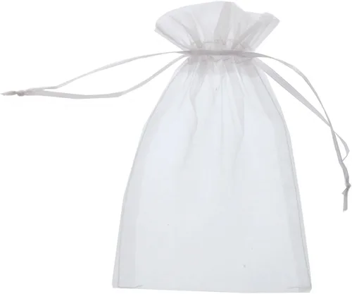 Miniatura 8 de SumDirect 100 bolsas de organza transparentes de 4 x 6 pulgadas, bolsas de joyería con cordón, bolsas de regalo de Navidad para bodas, fiestas