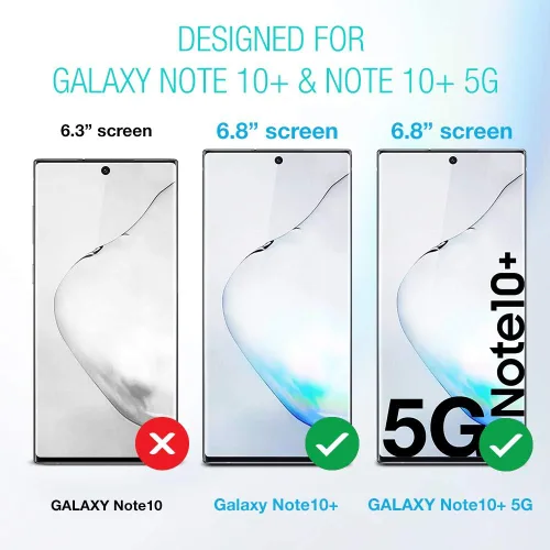 Miniatura 2 de XClear Paquete de 3 protectores de pantalla diseñados para Galaxy Note 10 Plus/Note 10 Plus 5G (2019) [compatibles con fundas] Película de TPU