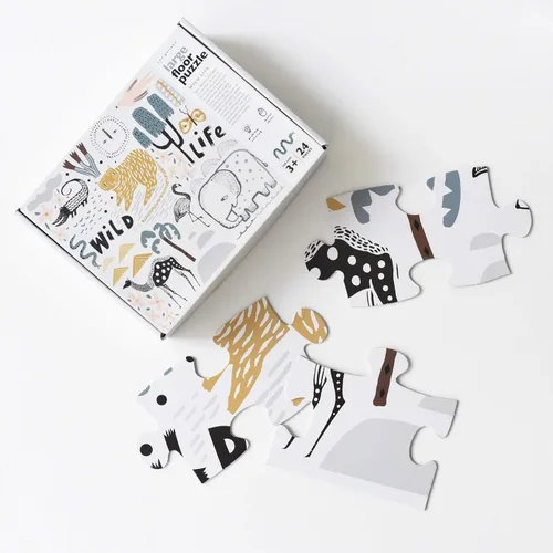 Miniatura 7 de Wee Gallery Rompecabezas de piso, rompecabezas jumbo de 24 piezas para niños pequeños, actividad de aprendizaje temprano, desarrollo de habilidades