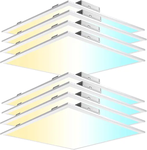 Miniatura 7 de AIKVSXER Luz de Panel Plano LED de 40W 2x2 - Paquete de 4, 4400LM con Cambio de Color 3000K/4000K/5000K, Luces LED Empotradas Regulables de Techo