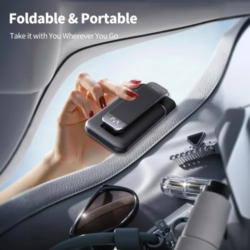 Miniatura 4 de iWALK Soporte magnético para teléfono celular para escritorio, soporte de teléfono móvil ajustable en ángulo y altura, soporte magnético plegable