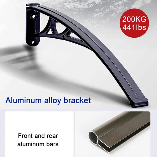 Miniatura 6 de Marco de aluminio transparente para ventana de techo, toldo para puerta, toldo de patio, cubierta de policarbonato con protección contra la lluvia