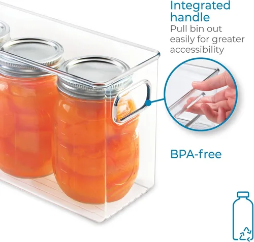 Miniatura 3 de iDesign - Contenedor organizador de plástico sin BPA para despensa y cocina, congelador y refrigerador con asas de fácil agarre, 10 x 4 x 6
